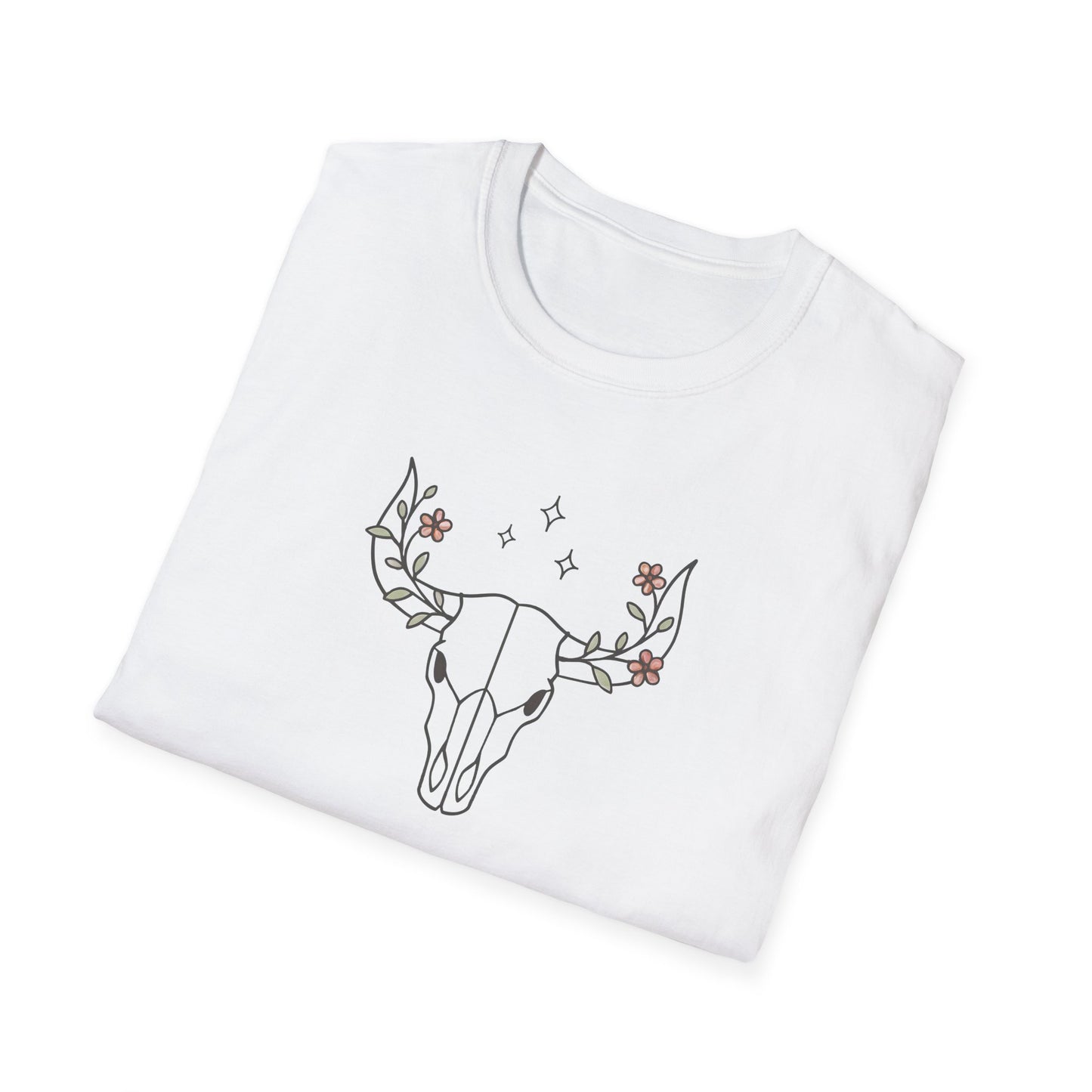 Floral deer skull T-Shirt