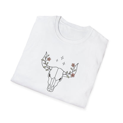 Floral deer skull T-Shirt