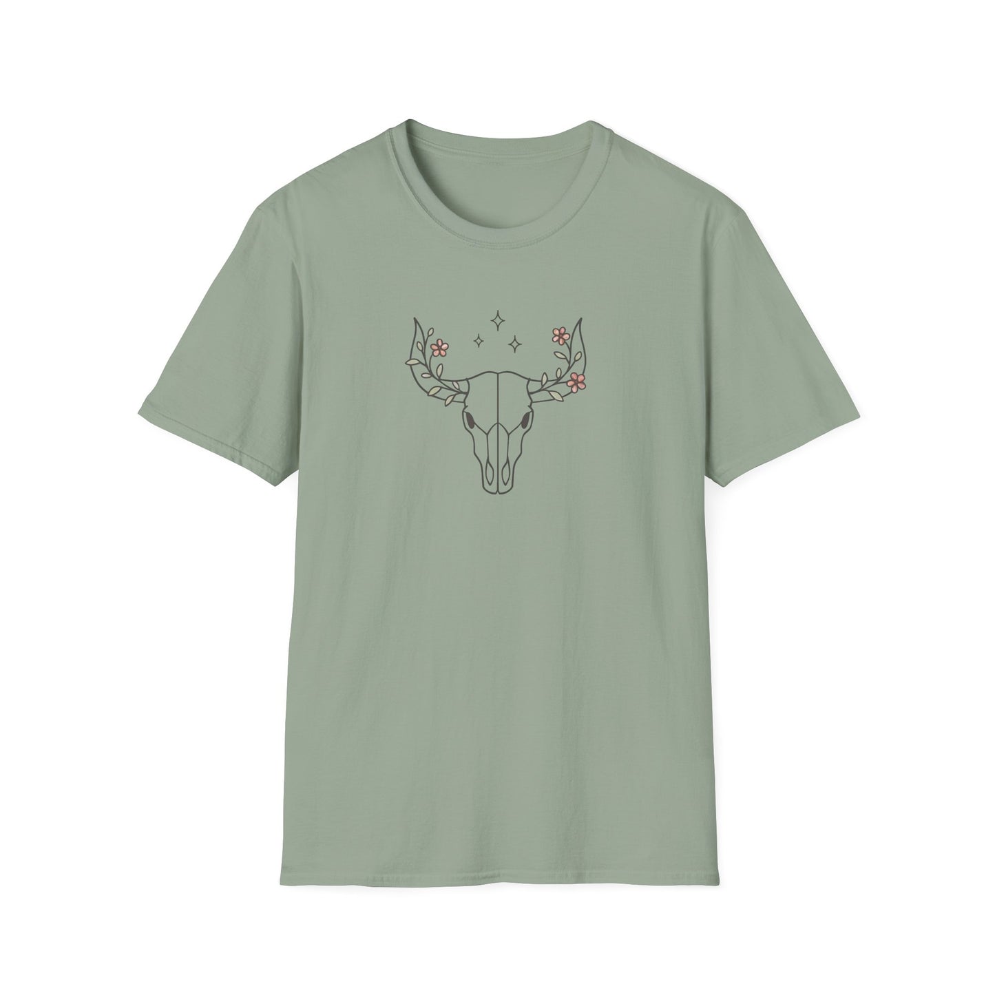 Floral deer skull T-Shirt