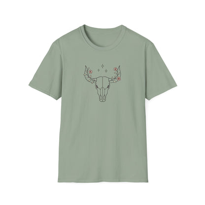 Floral deer skull T-Shirt