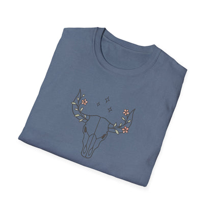 Floral deer skull T-Shirt
