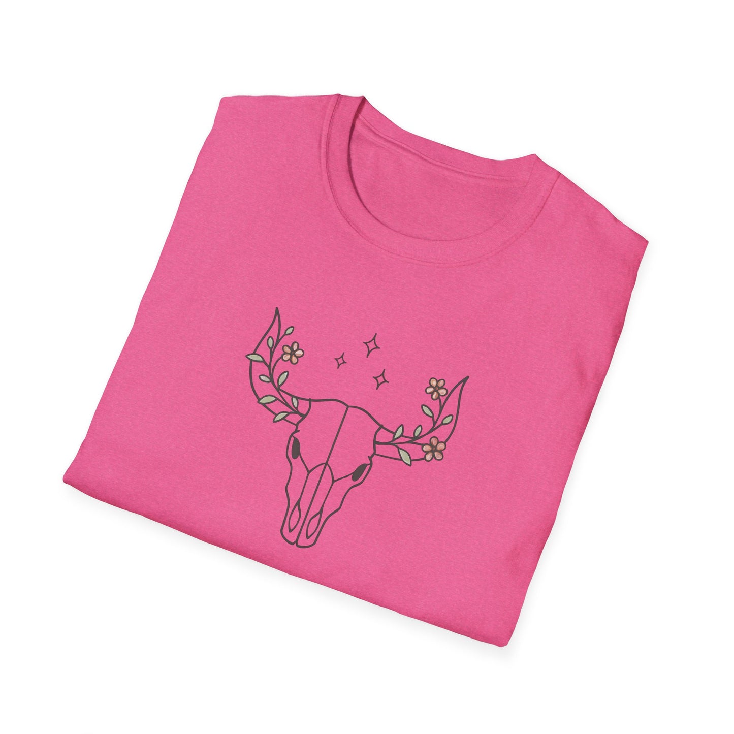 Floral deer skull T-Shirt