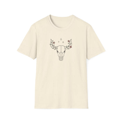 Floral deer skull T-Shirt