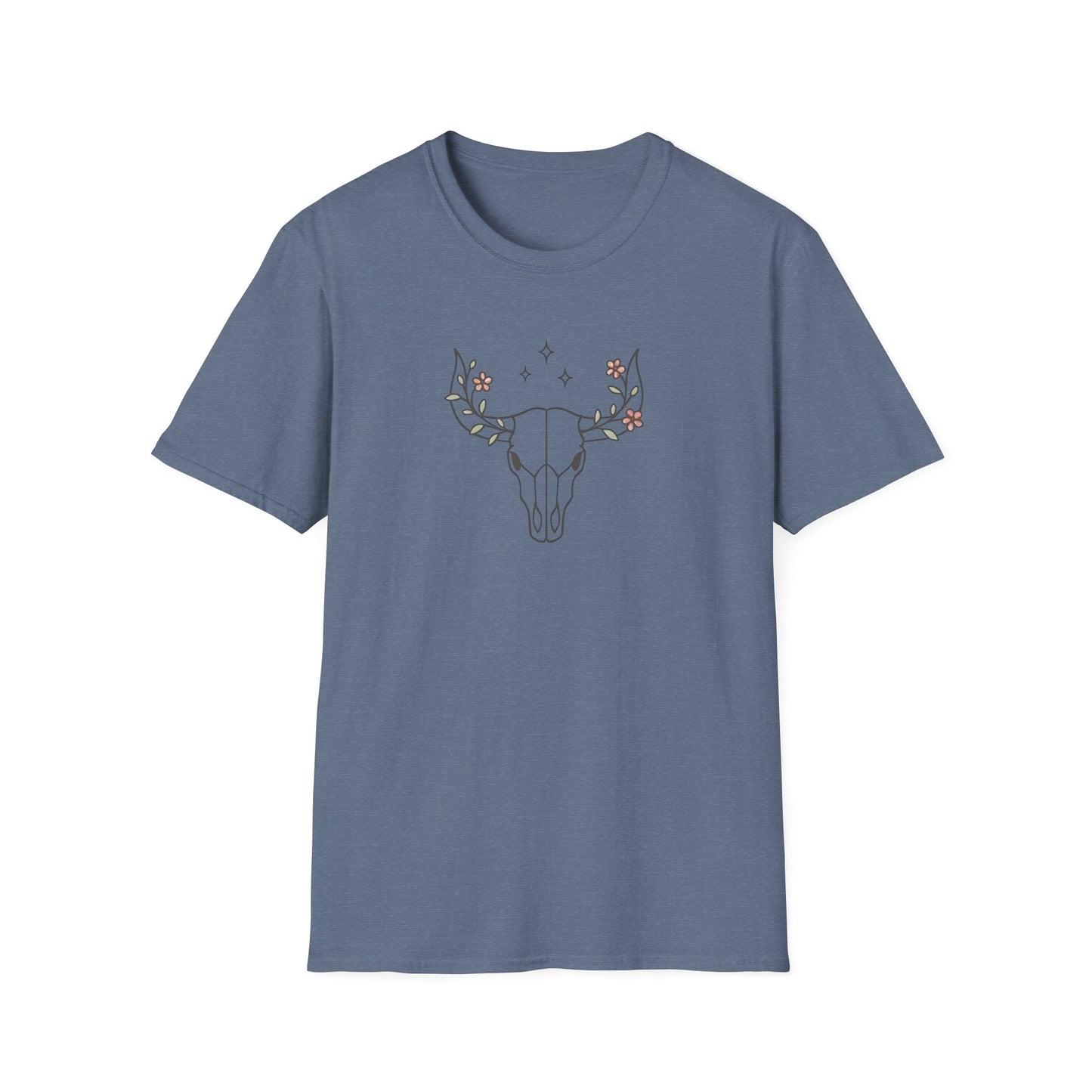 Floral deer skull T-Shirt