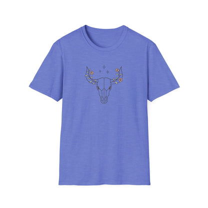 Floral deer skull T-Shirt